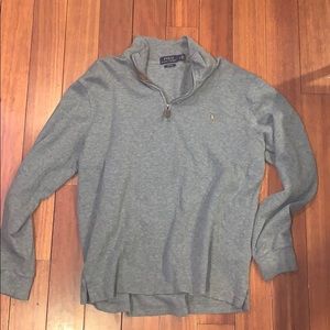 **Slightly Used** Grey Polo 1/4 Zip Sweatshirt